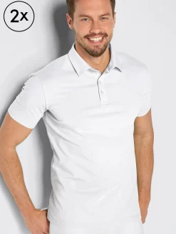 Poloshirt aus Single Jersey im 2er-Pack