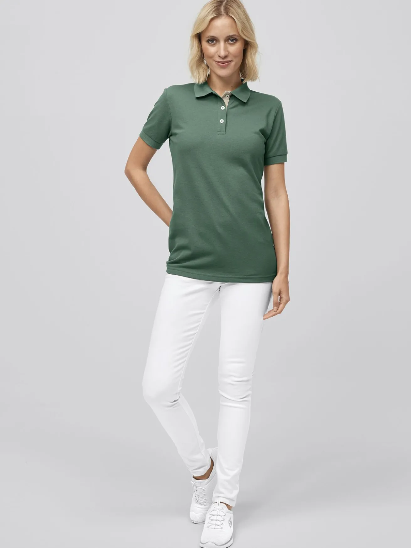 Poloshirt SARNIA, Piqué - Knopfleiste mit Kontrast